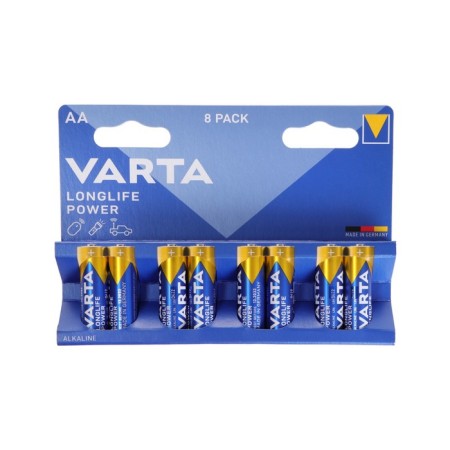 Battery Alkalin Varta Longlife Power, AA, LR6-8BL, 1.5V, blister, 8 pcs.