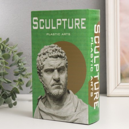Safe-book wood to the leatherette "sculpture. Roman emperor" 21x13x5 cm-4