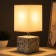 Safari table lamp E27 40W white-gray 12.5x12.5x29 cm Risalux