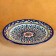 Plate of the Rishtan ceramics "Flowers", 23 cm, blue