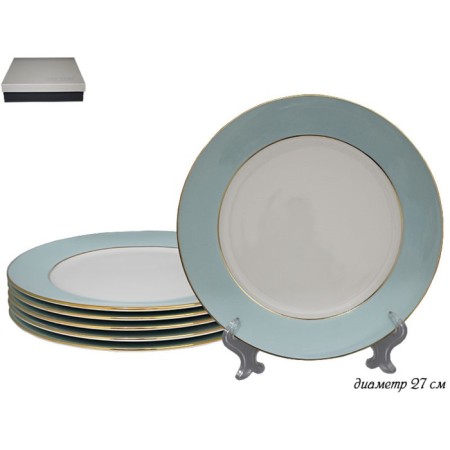 Set of plates Lenardi Blue, D = 27 cm, 6 pcs