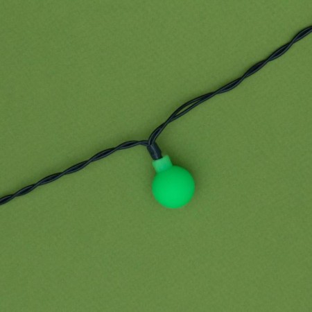 Garland “thread” 4.5 m with nozzles “balls”, IP44, dark thread, 30 LED, green glow, 2 modes, solar battery-4