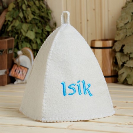 Bath cap with embroidery "ISIK"