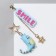 Earrings Assorted "dinosaur" smile, colored in gold