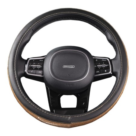 SkyWay Luxury-7 m braid, black and gold eco-leather-9