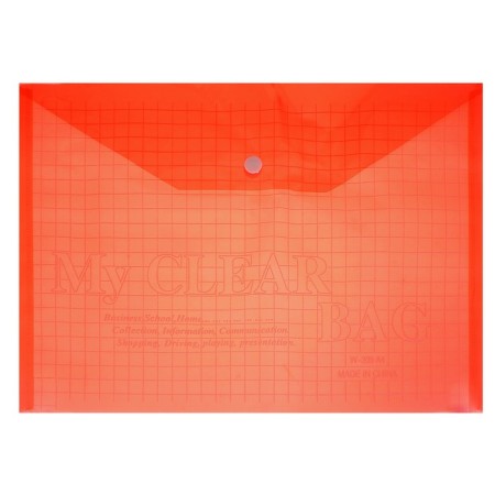 Folder-convert on the button, A4, 140 μm, calligrata "cage", tinted, red