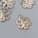 Decor for creativity Metal "Flower" gold, rhinestones 2x2 cm