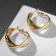 Ring earrings "Curlery" turn, color gold, d = 3