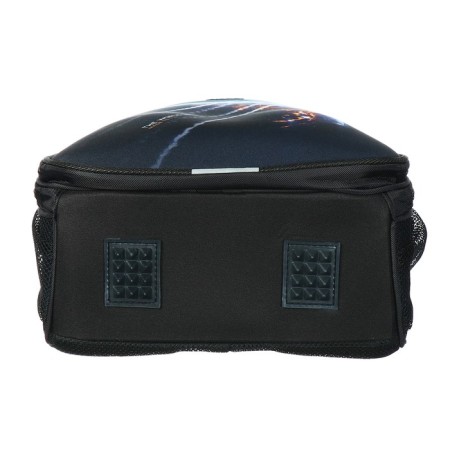 School backpack 38 x 30 x 16 cm, ergonomic back, Stavia "Space", black/blue-6