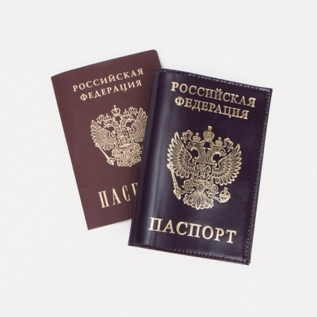 Cover for passport, dark purple color-3