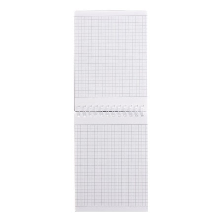 Notepad A6, 80 sheets of a cage, on the row of Velvet black, plastic cover, microperciet-2