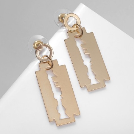 Earrings "Maximum" blade, color gold-2
