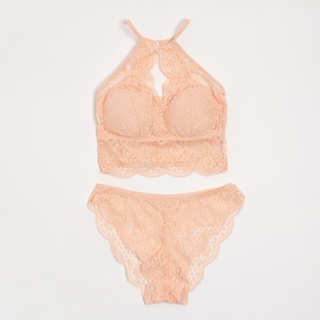 Female set (top, panties) Pink color, size 42-44