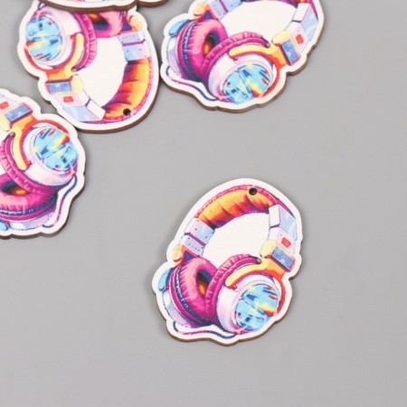 Decor for creativity tree "Cool headphones" 4x2.9x0.3 cm