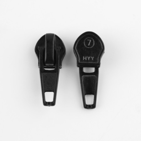 Automatic lock for lightning "Spiral", No. 7, 10 pcs, black color-1