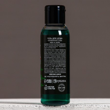 New Year. Gift set, shower gel 100 ml and body washcloth-2