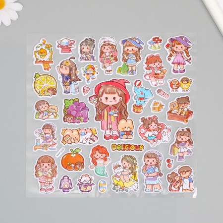 Stile plastic convex "Girls" mix 2 sheets 33.5x21.7 cm-1