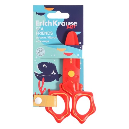 Baby scissors 12 cm Erichkrause "Sea Friends", plastic, mix-4