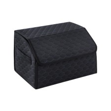 Organizer COFR in the trunk of the Lion car, eco-leather, honeycomb, 50 × 30 × 30 cm, black and blue