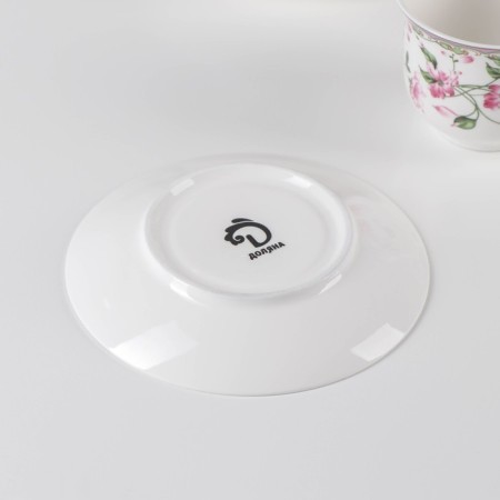 Service Porcelain Tea Daulay "Blanco", 12 items: 6 cups 220 ml, 6 saucer d = 14 cm-4
