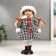Doll Collectible Ceramics "Zlata in a coat in a cell with red buttons" 30 cm