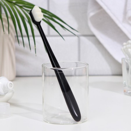 Super -furry toothbrush, 10,000 bristles, ribbed, black