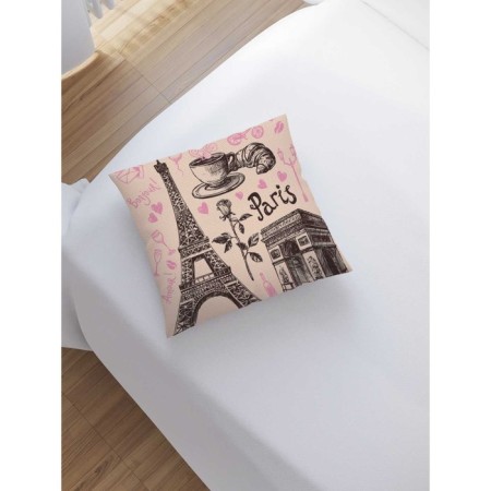 Decorative pillowcase "Coffee in Paris", on a zipper, size 45x45 cm-1