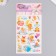 EVA sticker, Paper "Cute Beasts" with sparkles of mix 14x27.5 cm