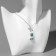 Kulons "Demetrons" Cosmonaut and flying saucer, blue-white color in silver, 40 cm