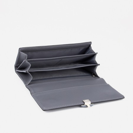 Women's wallet on magnets, gray color-2