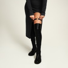 Drinking on the leg, black color