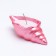 Candle "shell" in a candlelight of gypsum is small, 11.5x5.5x3.5 cm, pink