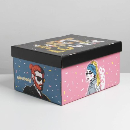 Gift folding box, packaging, “Art”, 31.2 x 25.6 x 16.1 cm-3