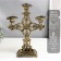 Cast iron candle for 3 candles "Celt" Golden Patina 33x9x24 cm