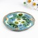 Zhostovsky tray "chamomile", blue, with copyright painting, d = 17 cm