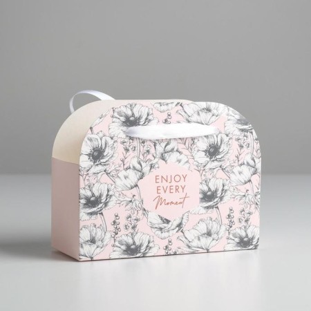 Carriage for flowers folding "Enjoy EVERY MOMENT", 17 × 13 × 7 cm-3