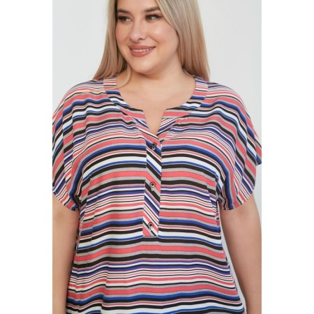 Female blouse, size 52, pink color-5