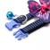 Textile collar with a butterfly and a bell, 30 x 1 cm, blue