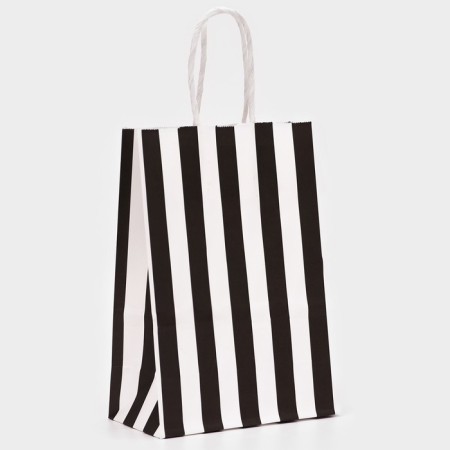 CRAFT package, black, "stripes", 21 x 15 x 8 cm-1