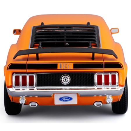 MASTO DIE-CAST 1970 FORD MUSTANG MACH 1, 1:18, Orange color with print-6