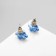 Emalya earrings "Montrustics" Yeti, Blue Color