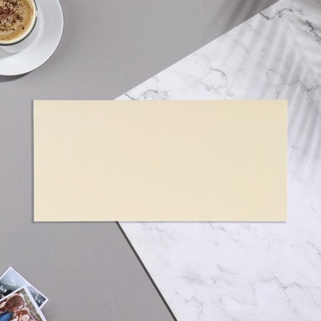 Money envelope "Happy Birthday!" Soft touch, embossing, beige, 9x19 cm-2