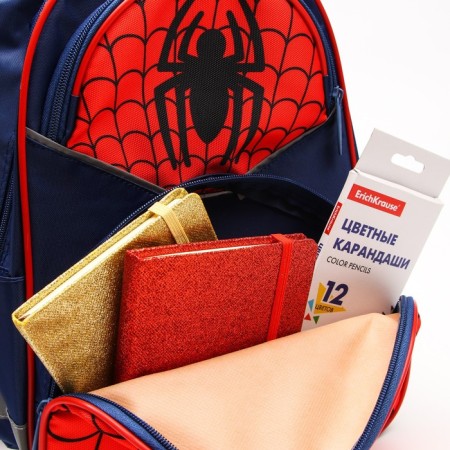School backpack with an ergonomic back, 37x26x15 cm, Spider-Man-8