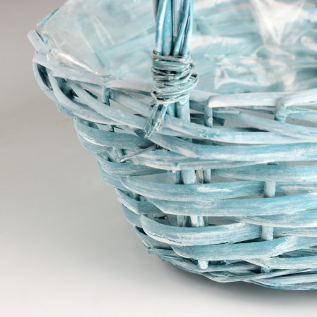 Wicker basket, 32x13xh36 cm, green, willow-1