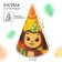 Paper cap "Happy Birthday", Cheburashka