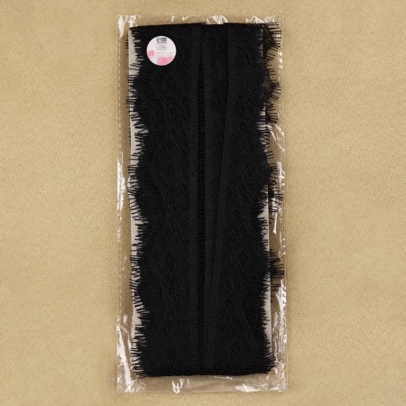 Lace cilia, 30 ± 5 mm × 9 ± 0.5 m, in a bobin 3 pcs 3 m, black color-2