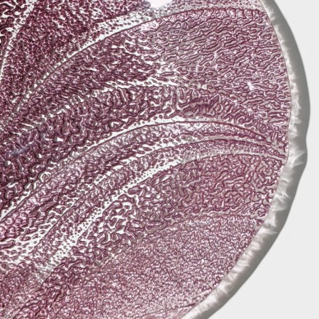 Glass dessert plate "Drachna", d = 21 cm, burgundy color-5
