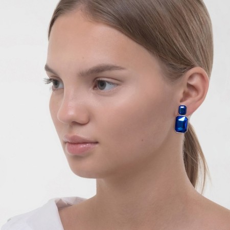 Clips "Party" Rombs, blue color in silver-3