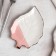 Bastee dish, 21.5 × 15 × 1.5 cm, white-pink color