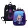 School backpack 38 x 30 x 16 cm, ergonomic back, Stavia "Tilda", blue/lilac/gray